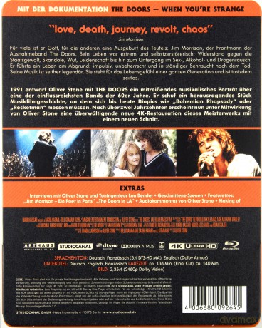 The Doors (steelbook) [Blu-Ray 4K]+[Blu-Ray]