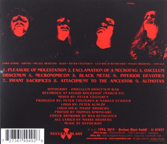Hypocrisy: Osculum Obscenum [CD]