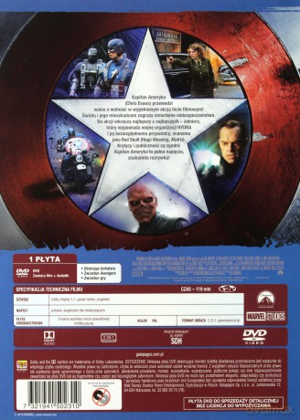 Captain America: Pierwsze Starcie (Kapitan Ameryka) [DVD]