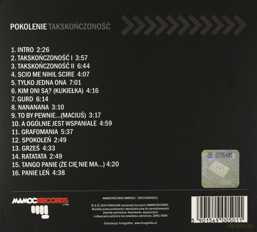 Pokolenie: Takskończoność [CD]