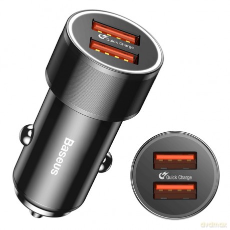 BASEUS Ładowarka samochodowa USB 36W 2xQC 3.0