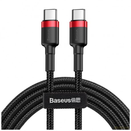 Kabel nylonowy Baseus Cafule 60W 2x USB-C PD 100 cm