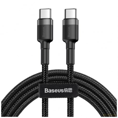 Kabel nylonowy Baseus Cafule 60W 2x USB-C PD 100 cm