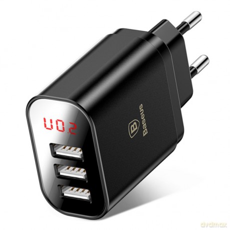 Ładowarka sieciowa 3x USB BASEUS LED 3,4A