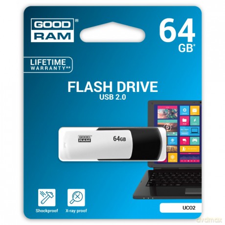 GOODRAM Pendrive 64GB USB2.0 czarno-biał 64 GB COLOR USB 2.0 czarno-biały