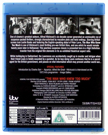 The Man Who Knew Too Much (Człowiek, który wiedział za dużo) [Blu-Ray]