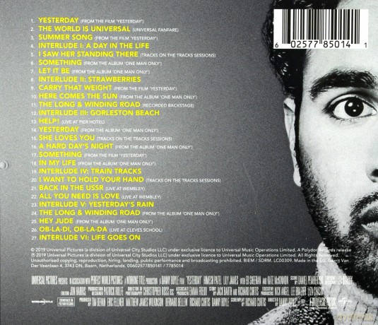 Yesterday soundtrack (Daniel Pemberton) [CD]