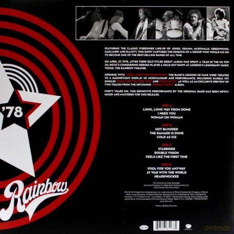 Foreigner: Live At The Rainbow '78 [2xWinyl]