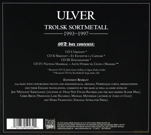 Ulver: Trolsk Sortmetall 1993 - 1997 [BOX] [4CD]