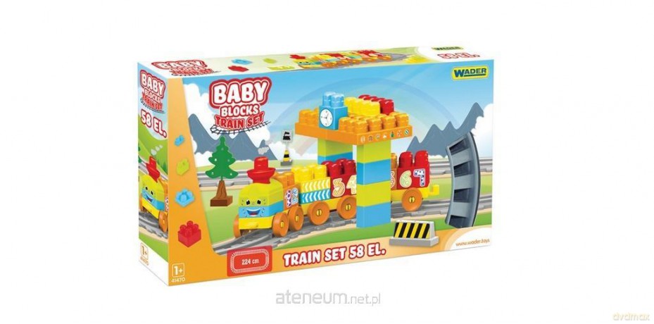 Baby Blocks Kolejka 58 el. [KLOCKI]