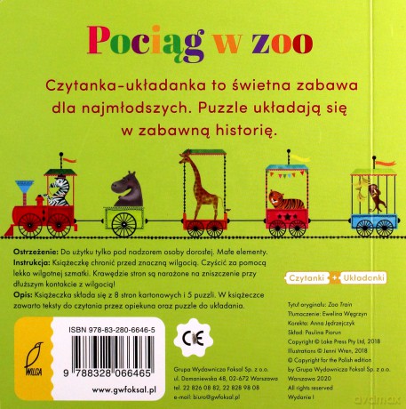 Czytanki-układanki. Pociąg w zoo [KSIĄŻKA]