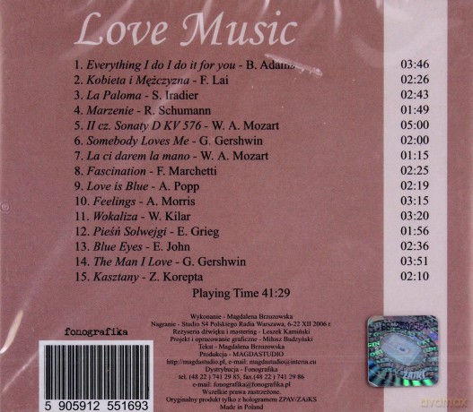 Magdalena Brzozowska: Love Music [CD]