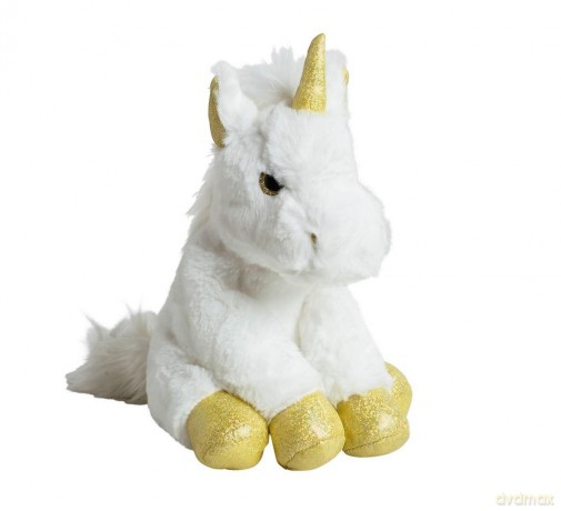 Jednorożec biało/złoty 35 cm