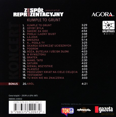 Zespół Reprezentacyjny: Kumple To Grunt (digibook) [CD]