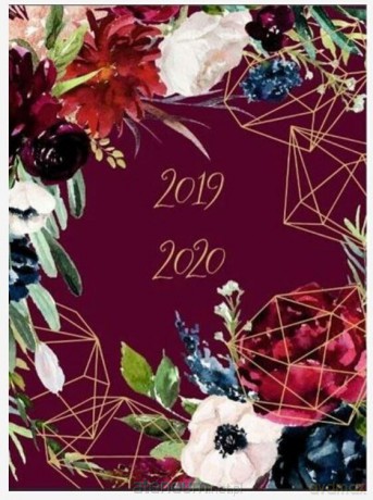 Kalendarz tygodniowy B6 2019-2020 Kwiaty [KALENDARZ]