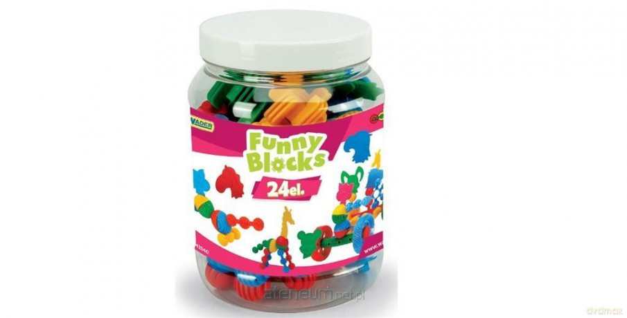 Klocki Funny blocks słoik 24 elementy [KLOCKI]