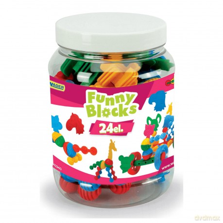 Klocki Funny blocks słoik 24 elementy [KLOCKI]