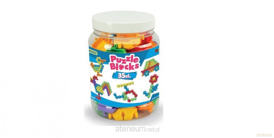Klocki puzzle słoik 35 el. [KLOCKI]