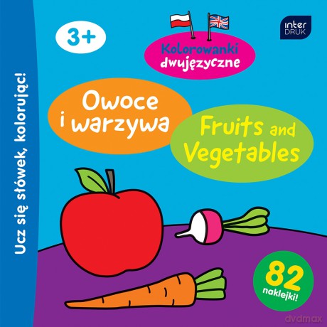Kolorowanka z naklejkami dwujęzyczna MIX [KSIĄŻKA]