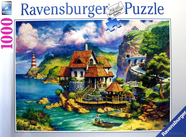 RAVENSBURGER 1000 el. Domek na klifie [PUZZLE]