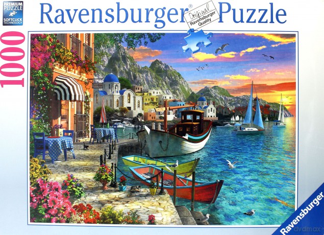 RAVENSBURGER 1000 el. Greckie nabrzeże [PUZZLE]