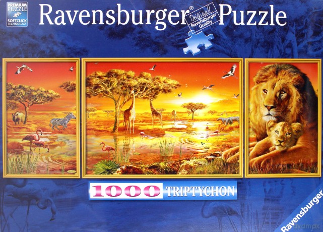 RAVENSBURGER 1000 el. Piękno Afryki tryptyk [PUZZLE]