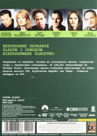 CSI: Kryminalne Zagadki Las Vegas Sezon 1 [BOX] [6DVD]
