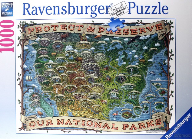 RAVENSBURGER 1000 el. USA - Parki narodowe [PUZZLE]