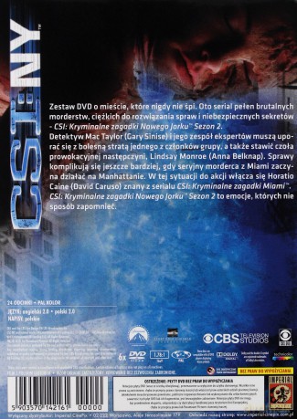 CSI: Kryminalne zagadki Nowego Jorku Sezon 2 [6DVD]