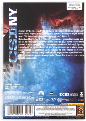 CSI: Kryminalne zagadki Nowego Jorku Sezon 2 [6DVD]