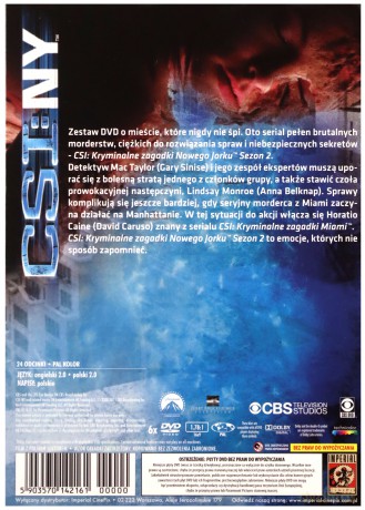 CSI: Kryminalne zagadki Nowego Jorku Sezon 2 [6DVD]