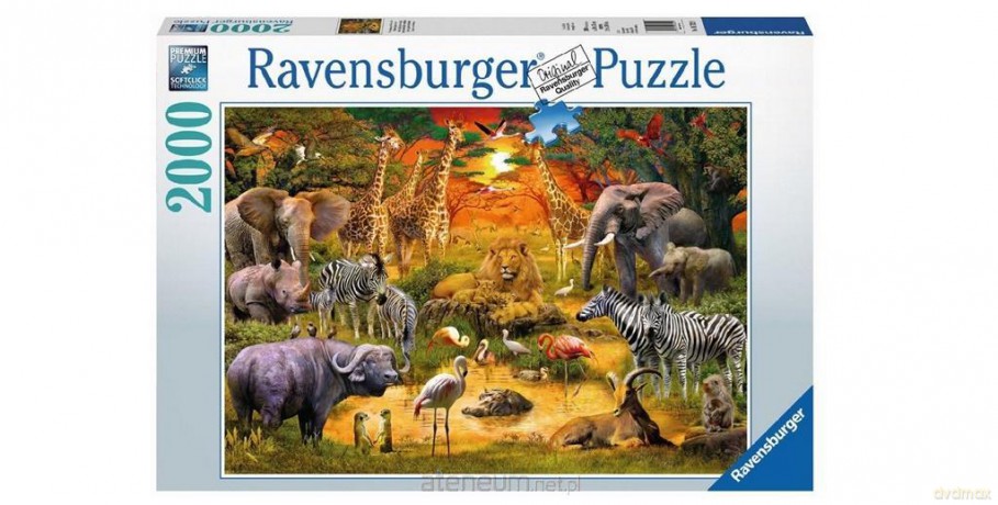 RAVENSBURGER 2000 el. Spotkanie dzikich zwierząt [PUZZLE]