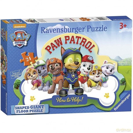 RAVENSBURGER 24 el. Psi Patrol kształt gigant [PUZZLE]