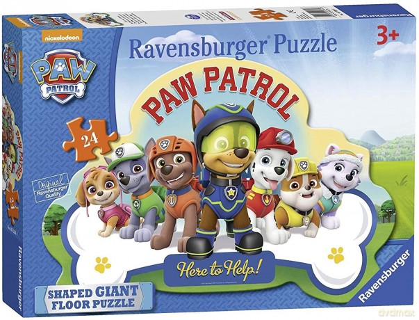 RAVENSBURGER 24 el. Psi Patrol kształt gigant [PUZZLE]