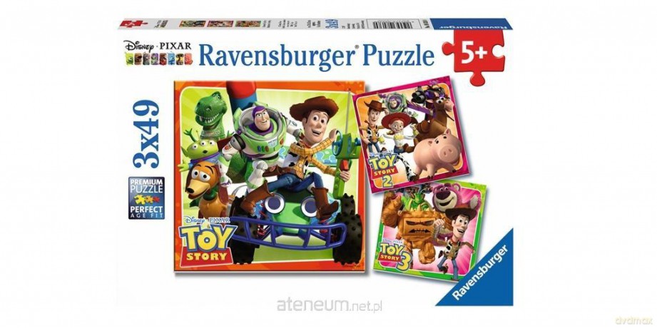 RAVENSBURGER 3x49 el. Toy story - Historia [PUZZLE]