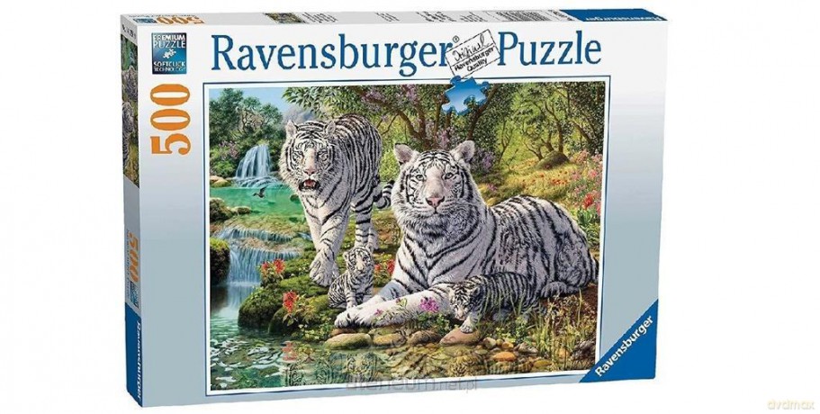 RAVENSBURGER 500 el. Białe tygrysy [PUZZLE]