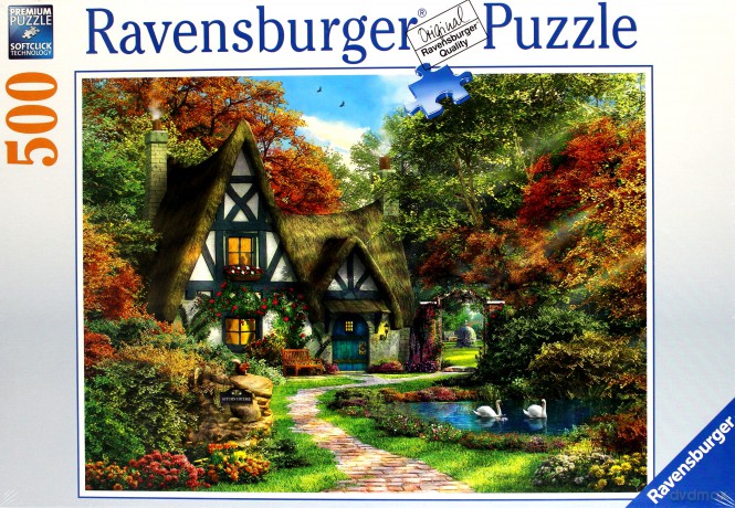 RAVENSBURGER 500 el. Domek wiejski jesienią [PUZZLE]