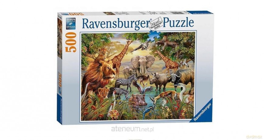 RAVENSBURGER 500 el. Zwierzęta przy wodopoju [PUZZLE]