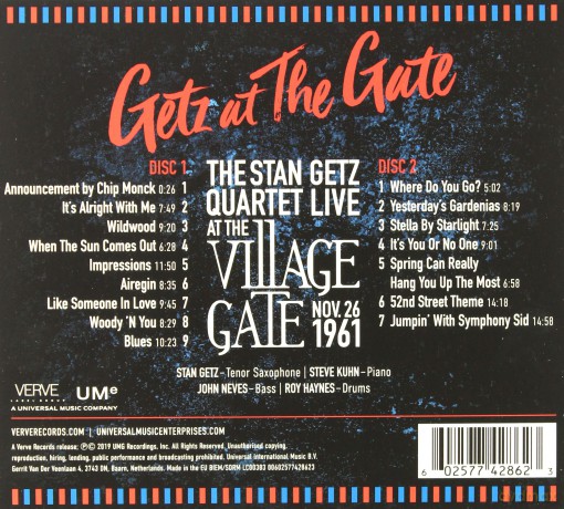 Stan Getz: Getz At The Gate [2CD]