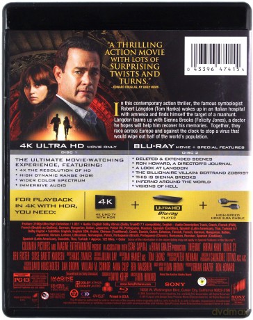 Inferno [Blu-Ray 4K]+[Blu-Ray]