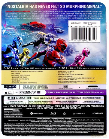 Power Rangers [Blu-Ray 4K]+[Blu-Ray]
