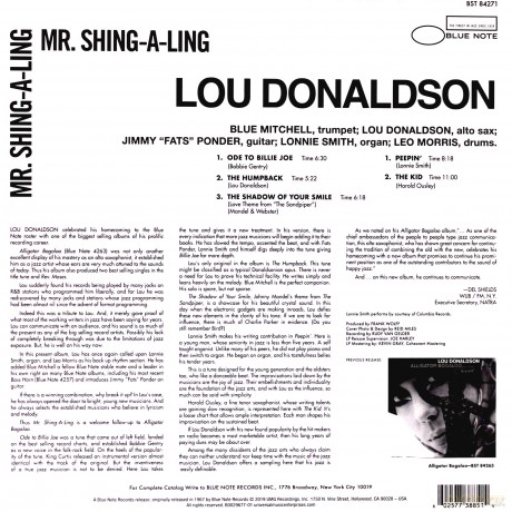 Lou Donaldson: Mr Shing A Ling - Tone Poet [Winyl]