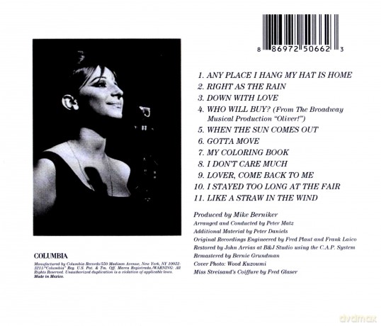 Barbra Streisand: Second Barbra Streisand Album [CD]