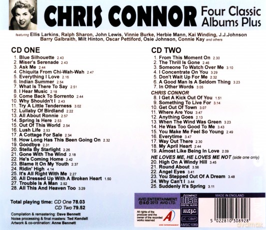 Chris Connor: Chris Connor Four Classic Albums Plus [CD]