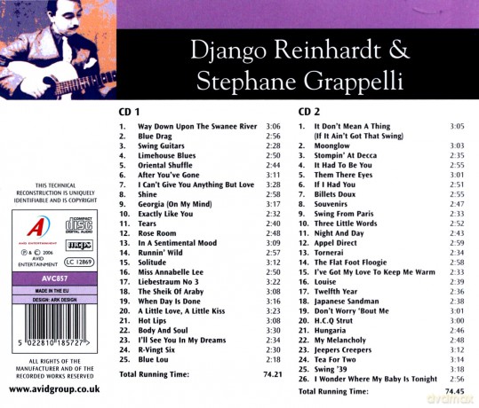 Reinhardt Django Grappelli Stephane: Reinhardt Essential Collection [2CD]