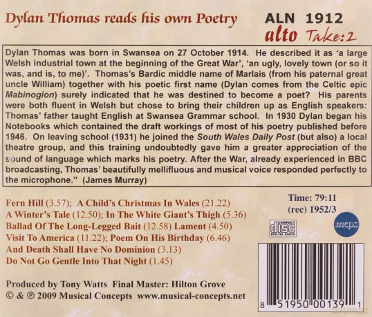 Dylan Thomas: Dylan Thomas Reads His Poetry [CD]