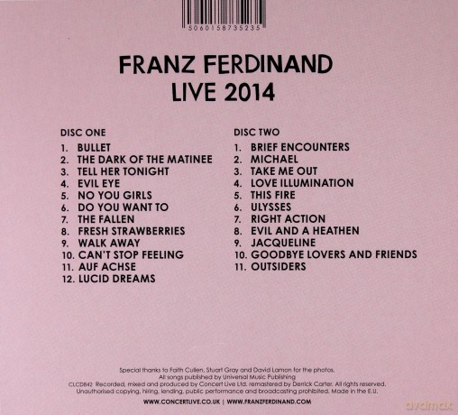 Franz Ferdinand: Live 2014 [2CD]