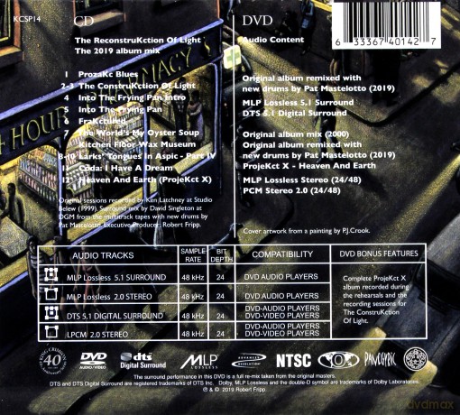 King Crimson: The Reconstrukction Of Light [2CD]+[DVD]