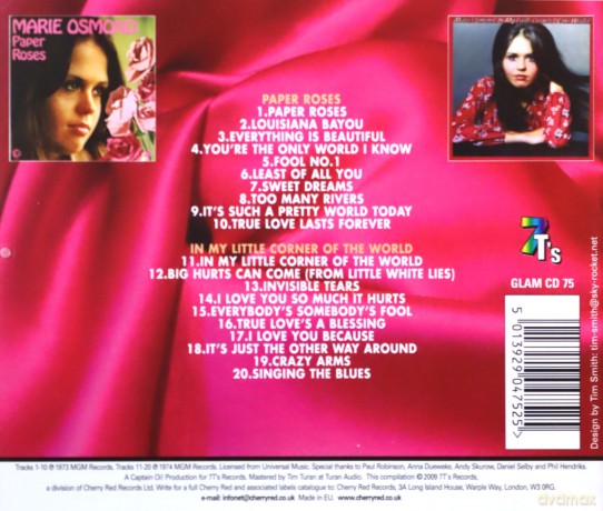 Marie Osmond: Paper Roses/In My Little [CD]