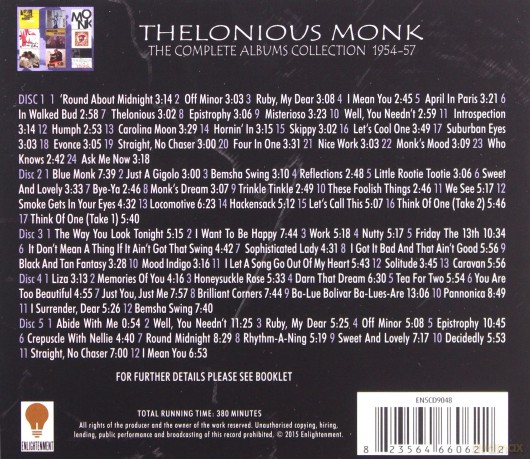 Thelonious Monk: The Complete Albums Collection 1954 - 1957 [10CD]